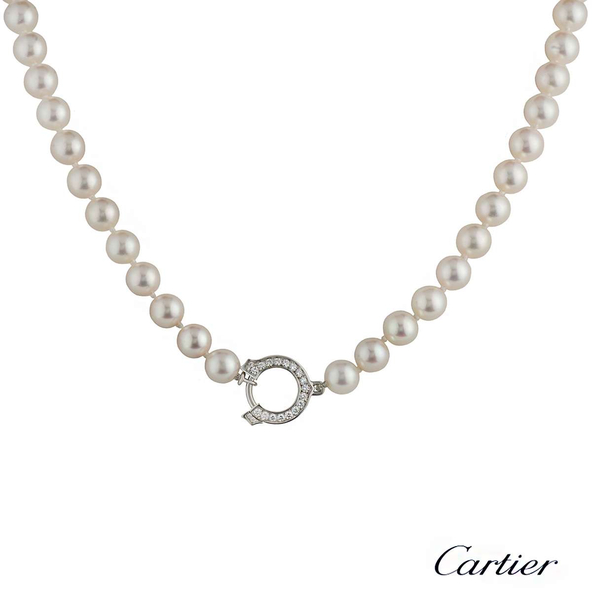 cartier women's pearl necklace